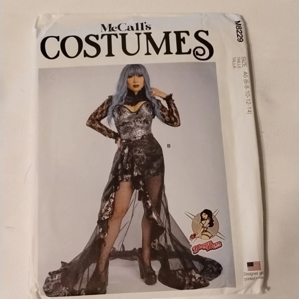 McCall's Costumes Kids Costumes, Sizes: A5, (6-8-10-12-14) (M8229 & M8186), NWT